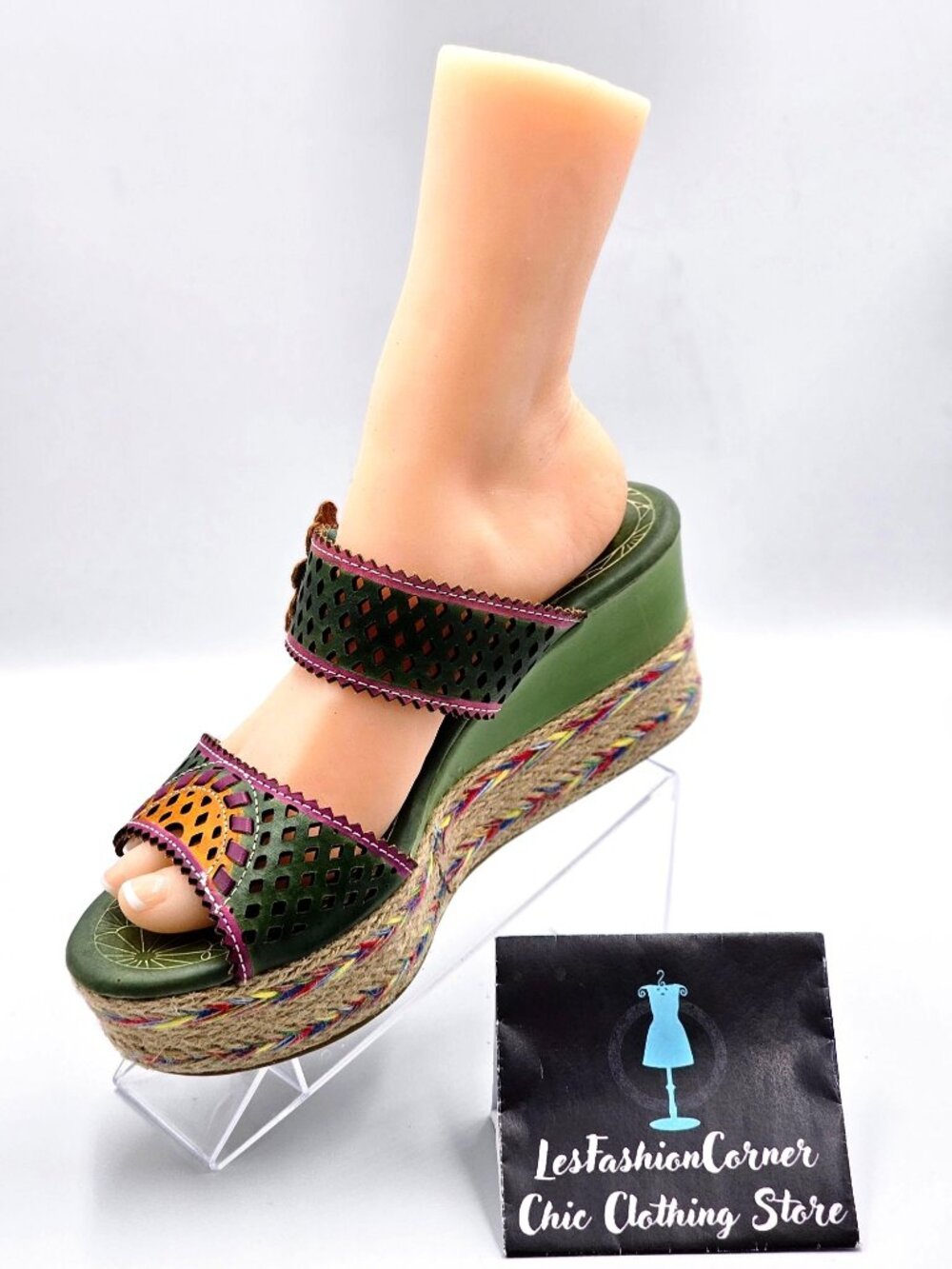 Spring Step L'ARTISTE Women Virgie Floral Platform Sandals Size 10.5 2229 - Picture 15 of 16